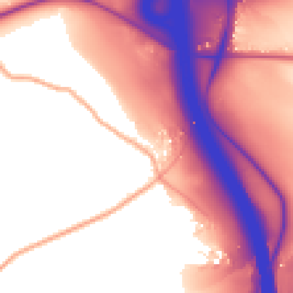 Daytime road noise heatmap for ST4 8RZ