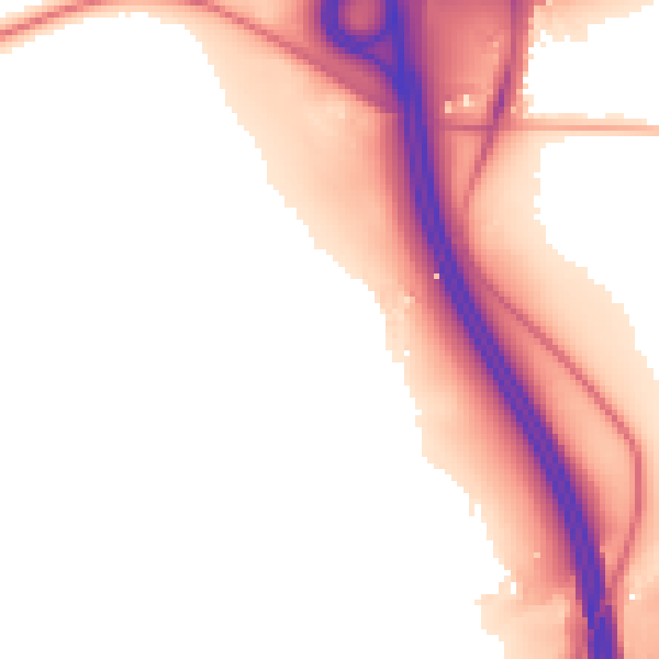 Night-time road noise heatmap for ST4 8RZ