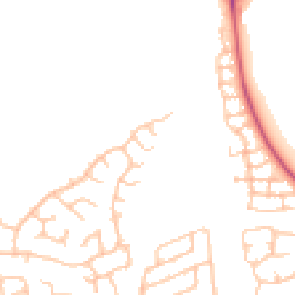 Daytime road noise heatmap for ST4 8UL