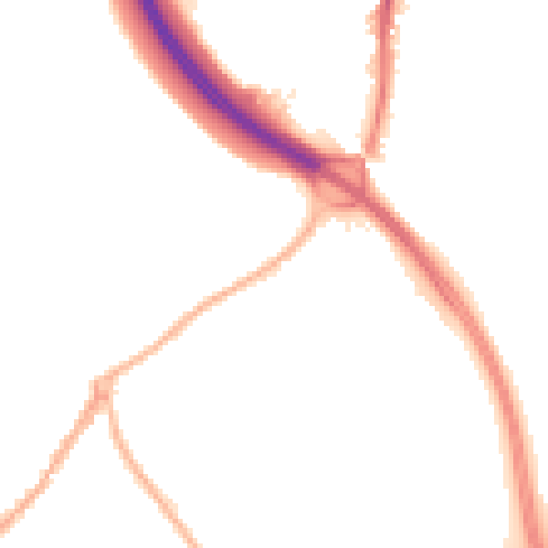 Night-time road noise heatmap for ST5 0AA