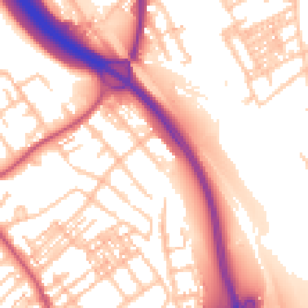 Daytime road noise heatmap for ST5 0AG