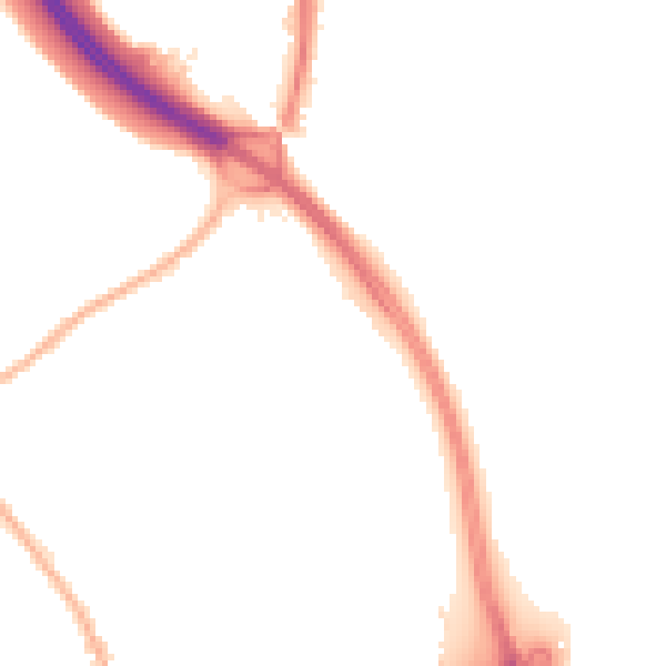 Night-time road noise heatmap for ST5 0AG
