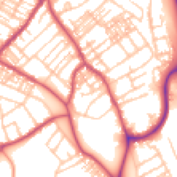 Daytime road noise heatmap for ST5 0AH