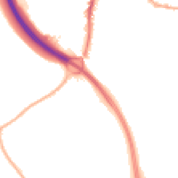 Night-time road noise heatmap for ST5 0AJ