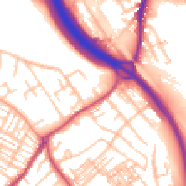 Daytime road noise heatmap for ST5 0AR