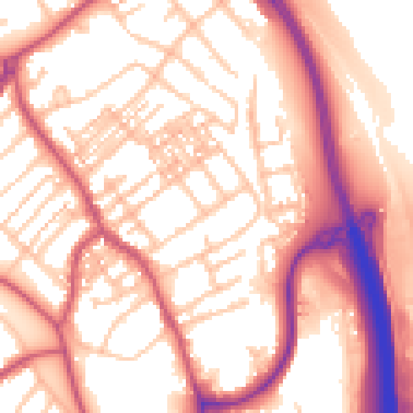 Daytime road noise heatmap for ST5 0BL