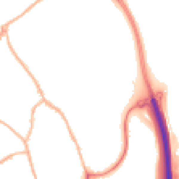 Night-time road noise heatmap for ST5 0BL