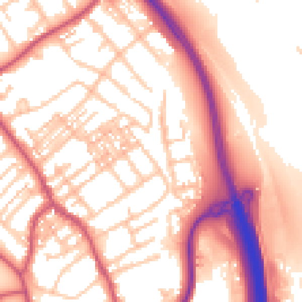 Daytime road noise heatmap for ST5 0BN
