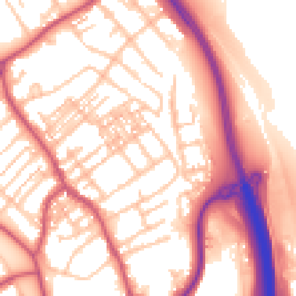Daytime road noise heatmap for ST5 0BP