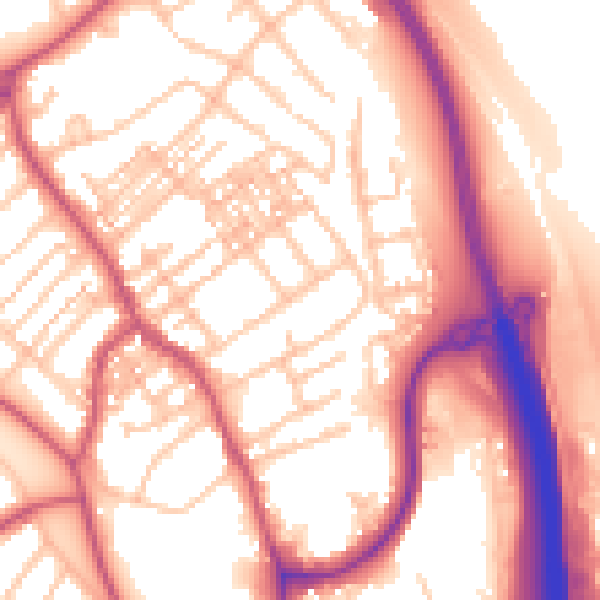 Daytime road noise heatmap for ST5 0BQ