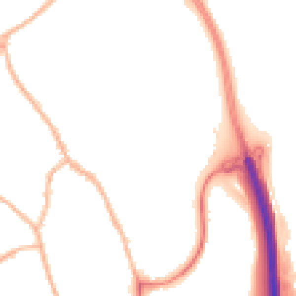 Night-time road noise heatmap for ST5 0BQ