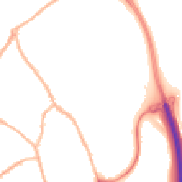 Night-time road noise heatmap for ST5 0BS