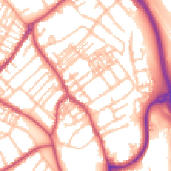 Daytime road noise heatmap for ST5 0BT