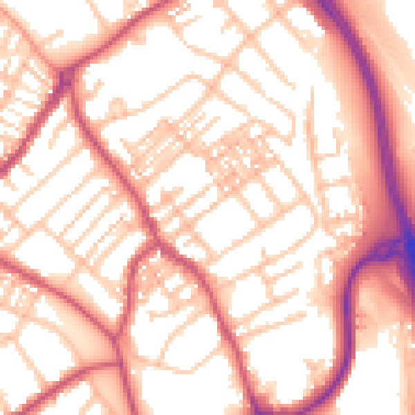 Daytime road noise heatmap for ST5 0BU
