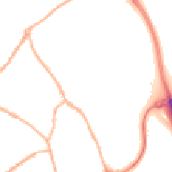 Night-time road noise heatmap for ST5 0BU