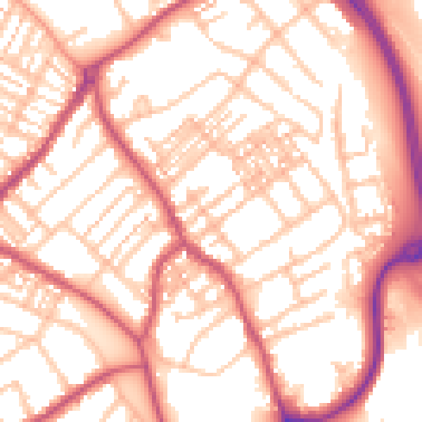 Daytime road noise heatmap for ST5 0BX