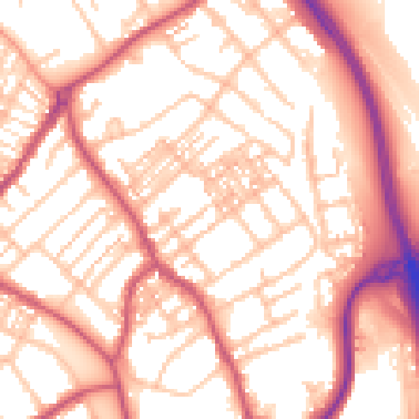 Daytime road noise heatmap for ST5 0BY