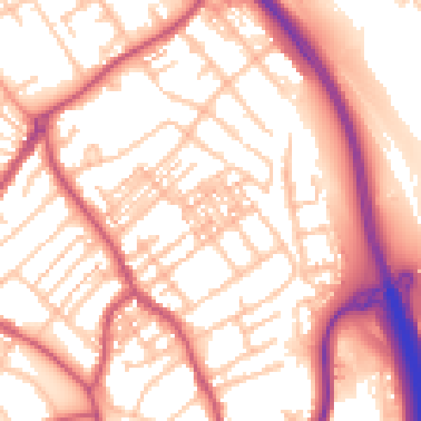Daytime road noise heatmap for ST5 0DE