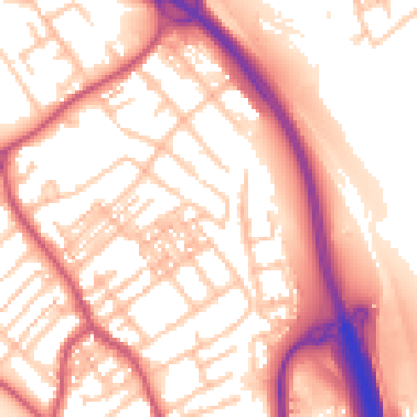 Daytime road noise heatmap for ST5 0DG