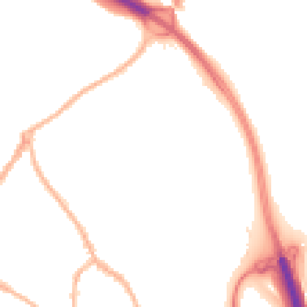 Night-time road noise heatmap for ST5 0DS