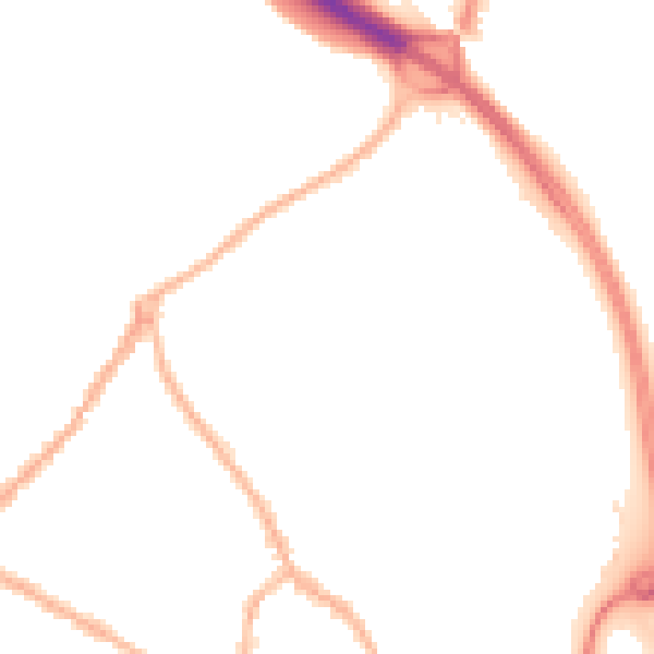 Night-time road noise heatmap for ST5 0DW