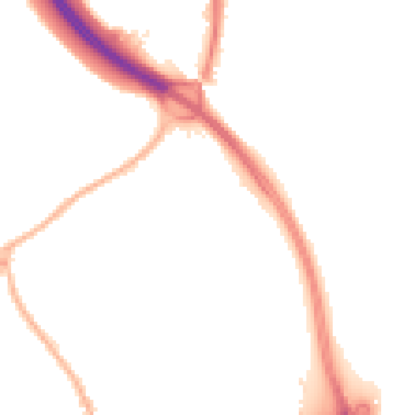Night-time road noise heatmap for ST5 0DX