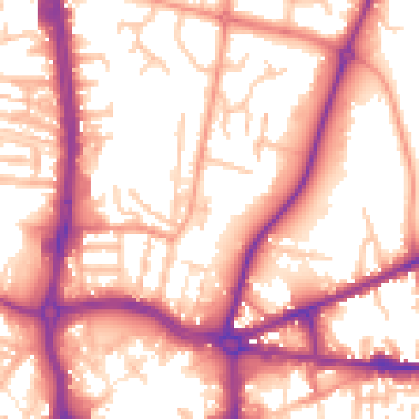 Daytime road noise heatmap for ST5 0HD