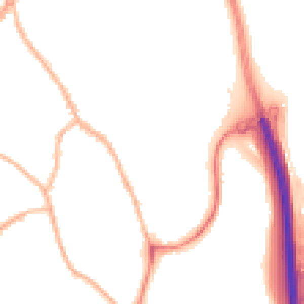 Night-time road noise heatmap for ST5 0HN