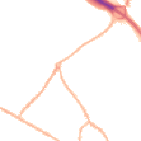 Night-time road noise heatmap for ST5 0HY