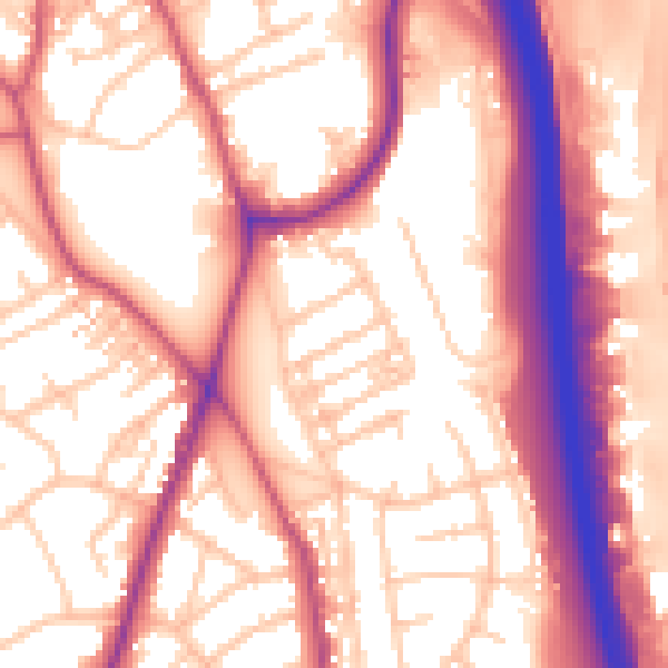 Daytime road noise heatmap for ST5 0JH