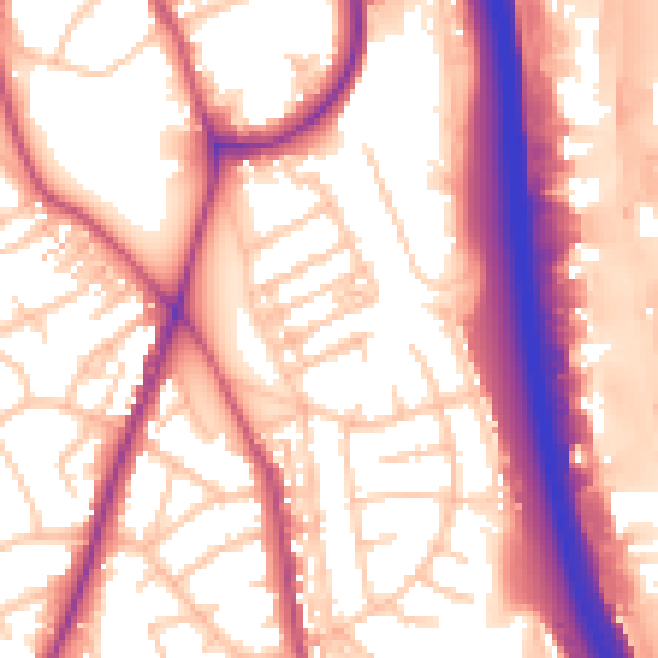 Daytime road noise heatmap for ST5 0JL