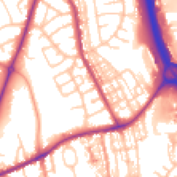 Daytime road noise heatmap for ST5 0PL