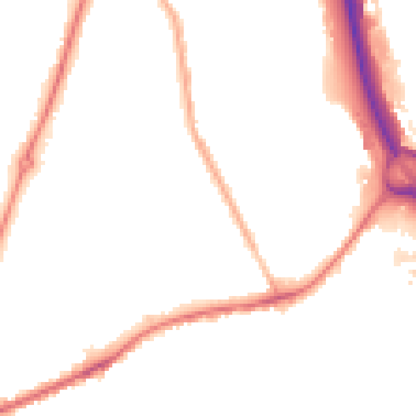 Night-time road noise heatmap for ST5 0PL