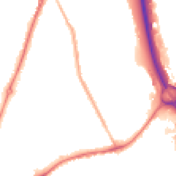 Night-time road noise heatmap for ST5 0PN