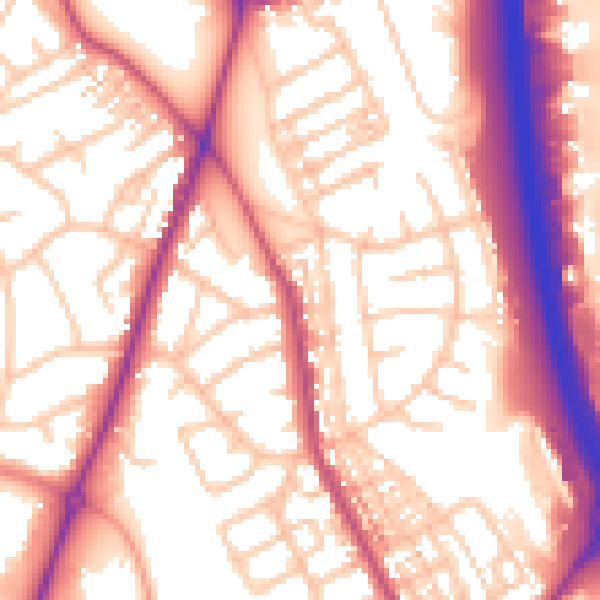 Daytime road noise heatmap for ST5 0PT