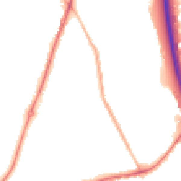 Night-time road noise heatmap for ST5 0PW