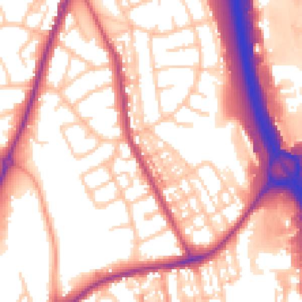 Daytime road noise heatmap for ST5 0QB