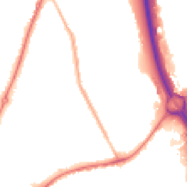 Night-time road noise heatmap for ST5 0QB