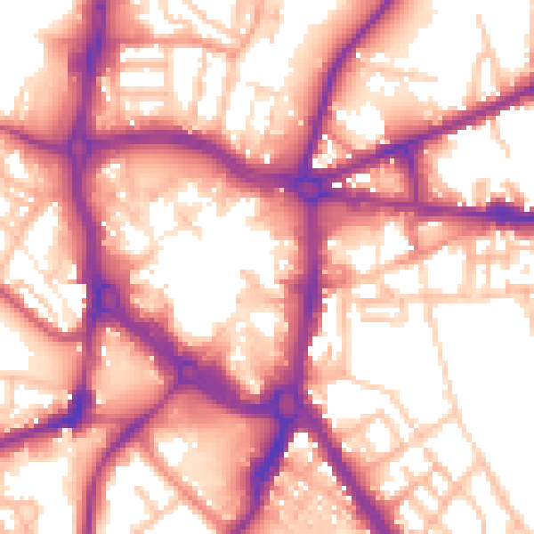 Daytime road noise heatmap for ST5 1AN