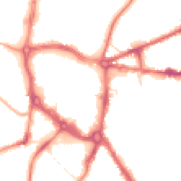 Night-time road noise heatmap for ST5 1AN