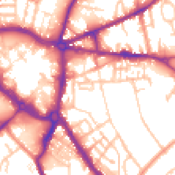 Daytime road noise heatmap for ST5 1BJ