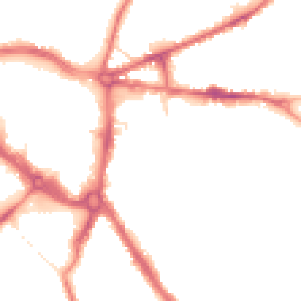Night-time road noise heatmap for ST5 1BJ
