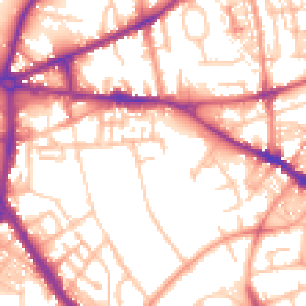 Daytime road noise heatmap for ST5 1DR