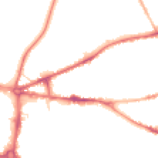 Night-time road noise heatmap for ST5 1EF