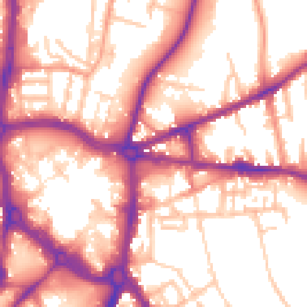 Daytime road noise heatmap for ST5 1HF