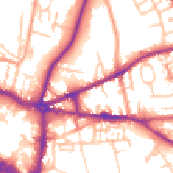 Daytime road noise heatmap for ST5 1JF