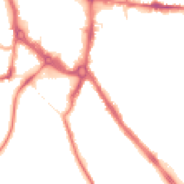 Night-time road noise heatmap for ST5 1LJ
