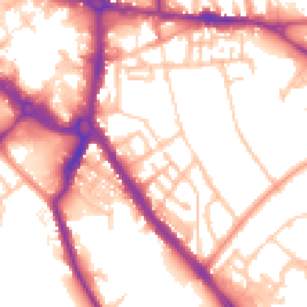 Daytime road noise heatmap for ST5 1LS