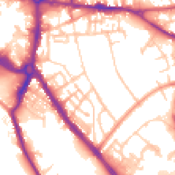 Daytime road noise heatmap for ST5 1NN