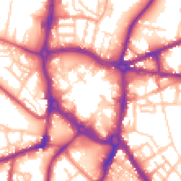 Daytime road noise heatmap for ST5 1PE